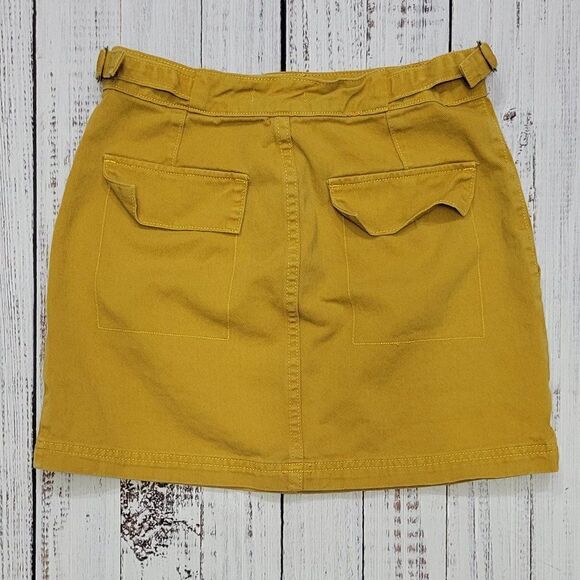 Blu Pepper Day to Day Women's Size 27 Yellow Gold Preppy Shabby Chic Mini Skirt - Picture 3 of 8